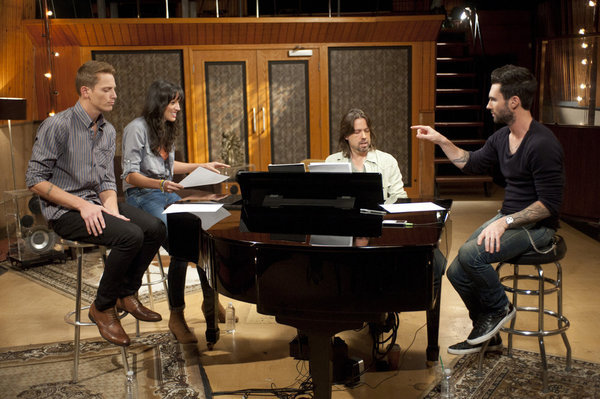 Still of Adam Levine and Karla Davis in The Voice (2011)