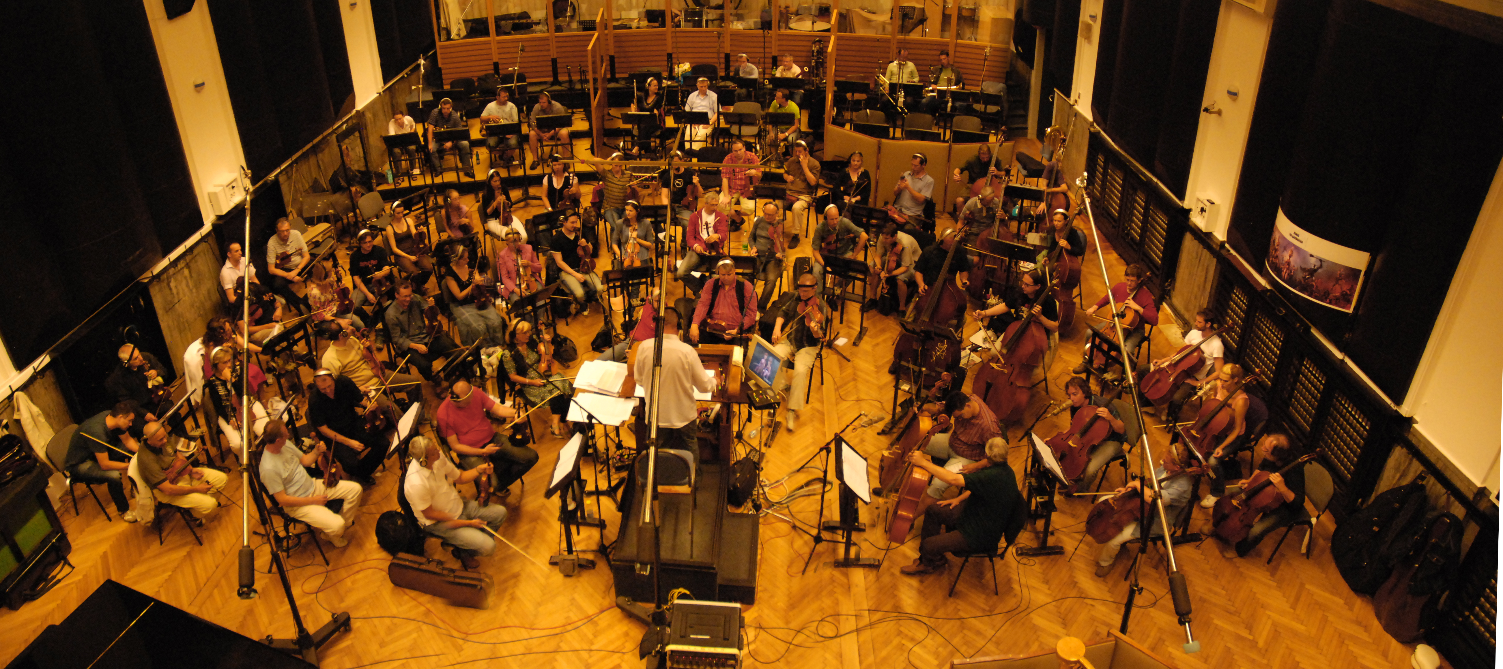 The City of Prague Philharmonic Orchestra recording at Smecky Music Studios