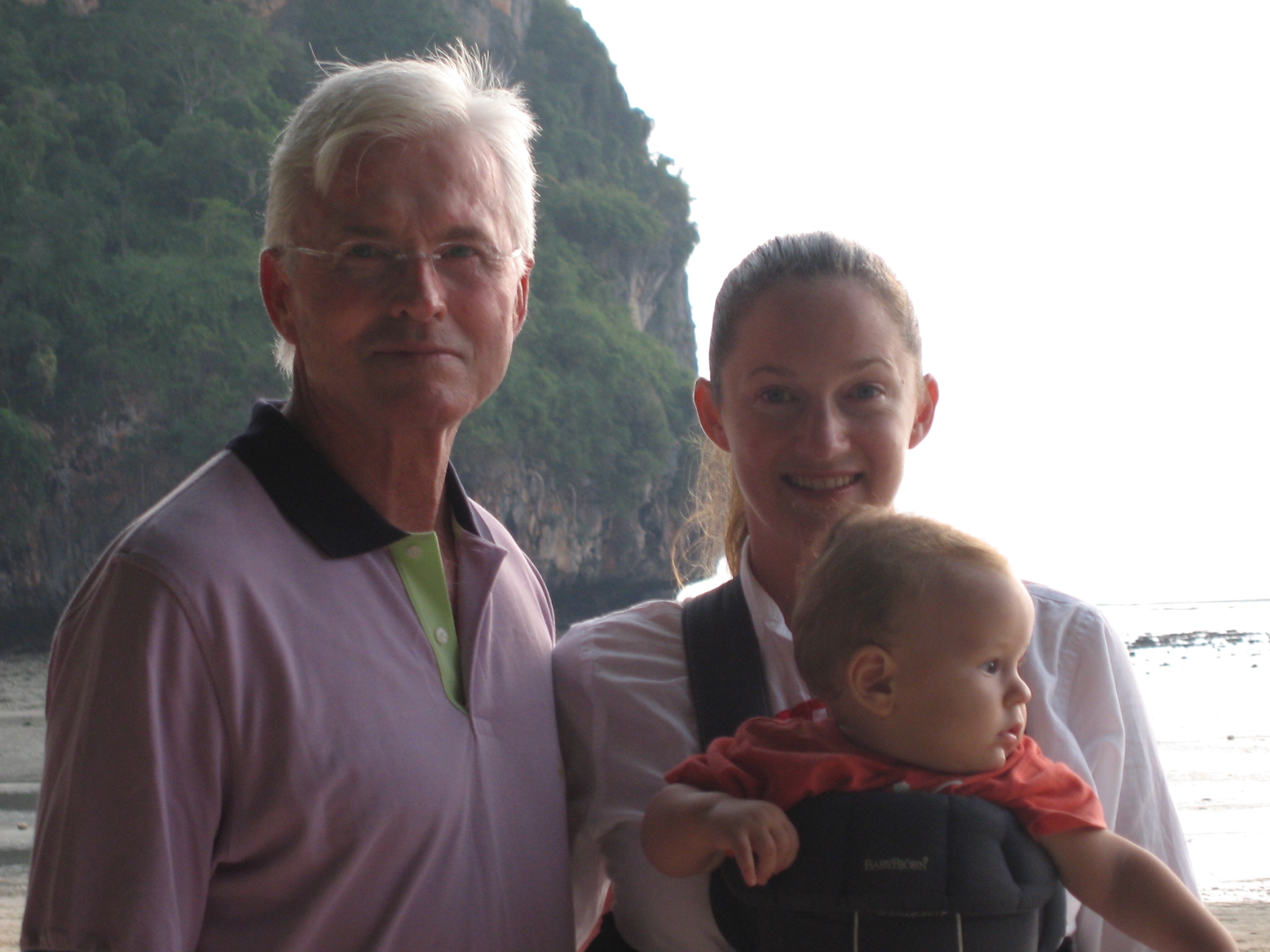 With daughter and grandson in Phuket