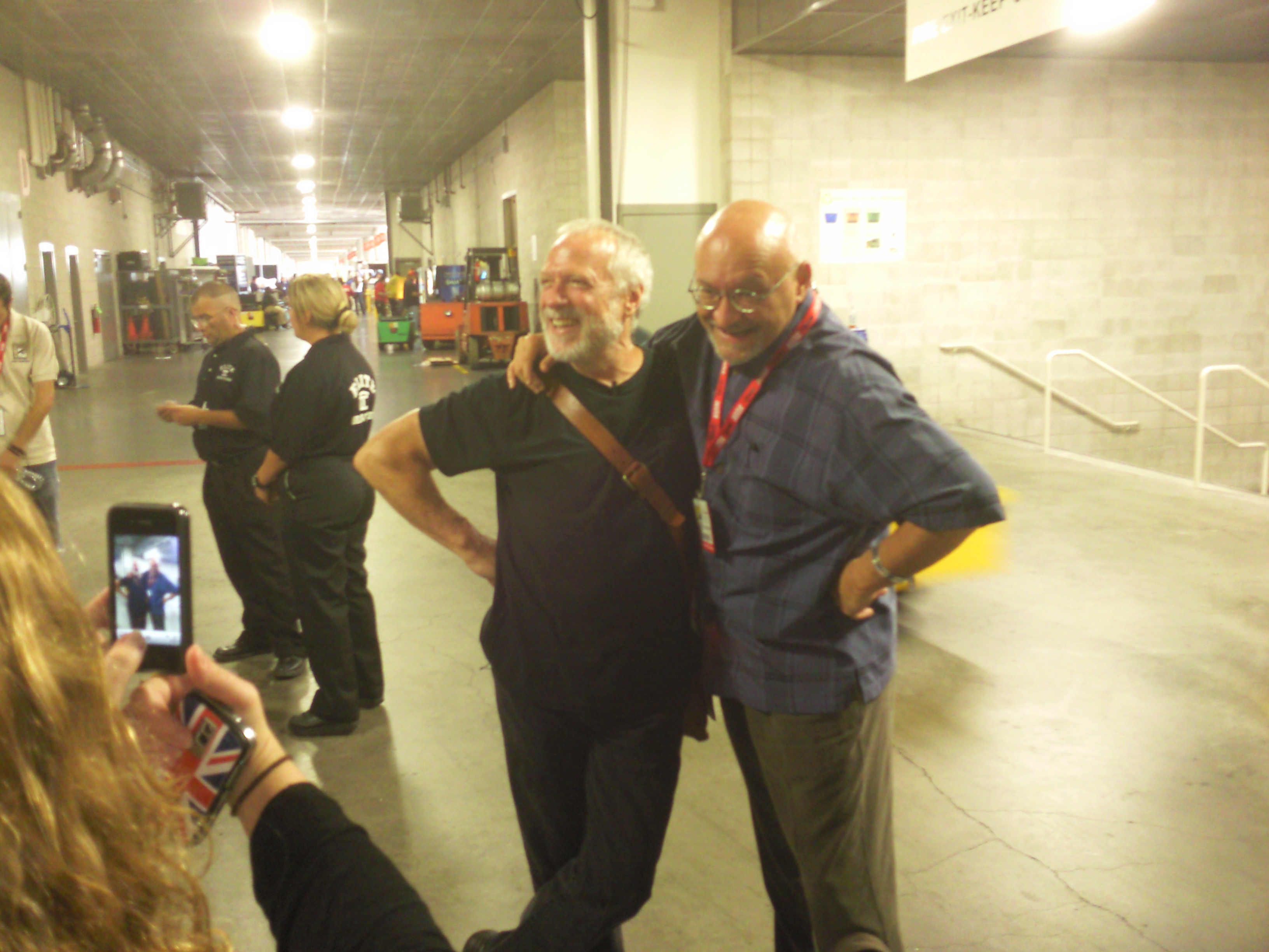 L-R: Drew Struzan and Frank Darabont, prior to the screening of highlights from the upcoming feature 