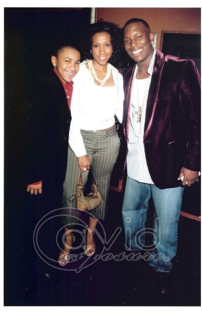 Temple Poteat, Tequan Richmond, and Tyrese Gibson attend Tyrese Gibson's Grammy Mixer - 48th Annual Grammy Awards Pre-Party sponsored by HPNOTIQ, Boru Vodka, and Monster Cable. February 7th, 2006.