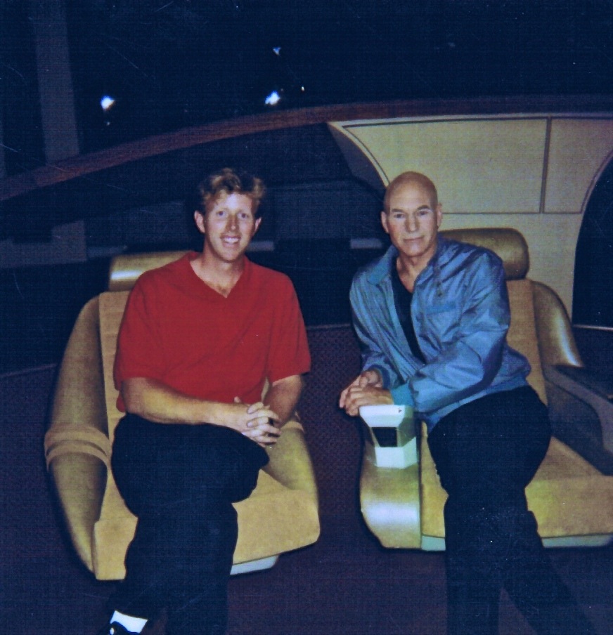 Patrick A. Stewart with Patrick Stewart on the deck of the Enterprise #1