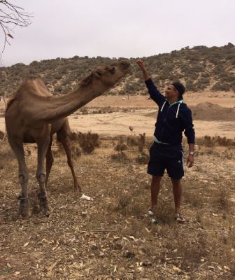 Morocko, Said William Legue and his Camel.