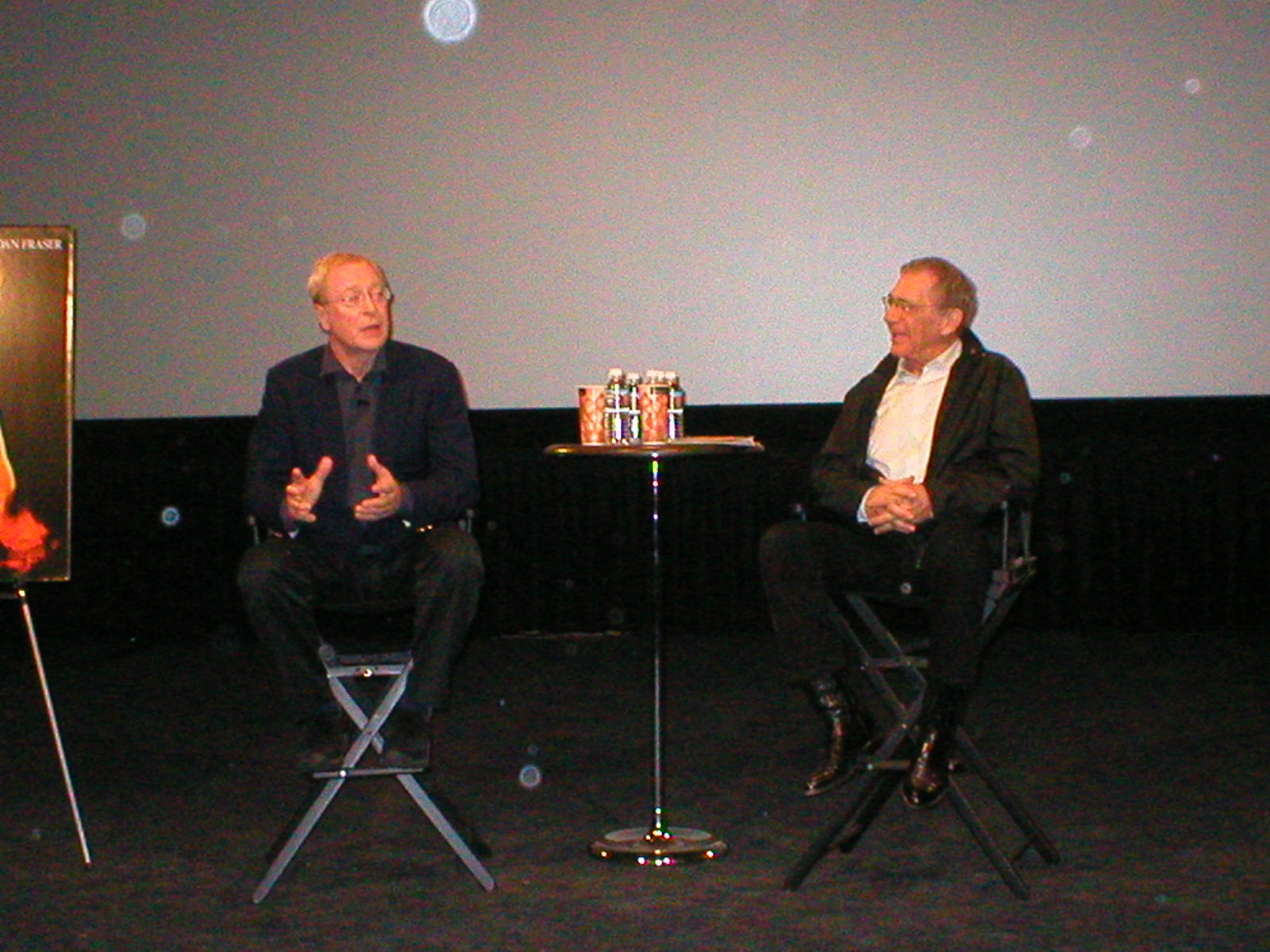 Michael Caine with moderator Sydney Pollack at Los Angeles Conversations screening/Q&A produced by Bob Nuchow