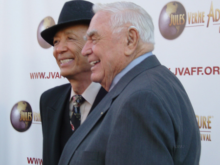 Two Hollywood legends andy friends James Hong and Ernest Borgnine on carpet for Blade Runner 25th anniversary