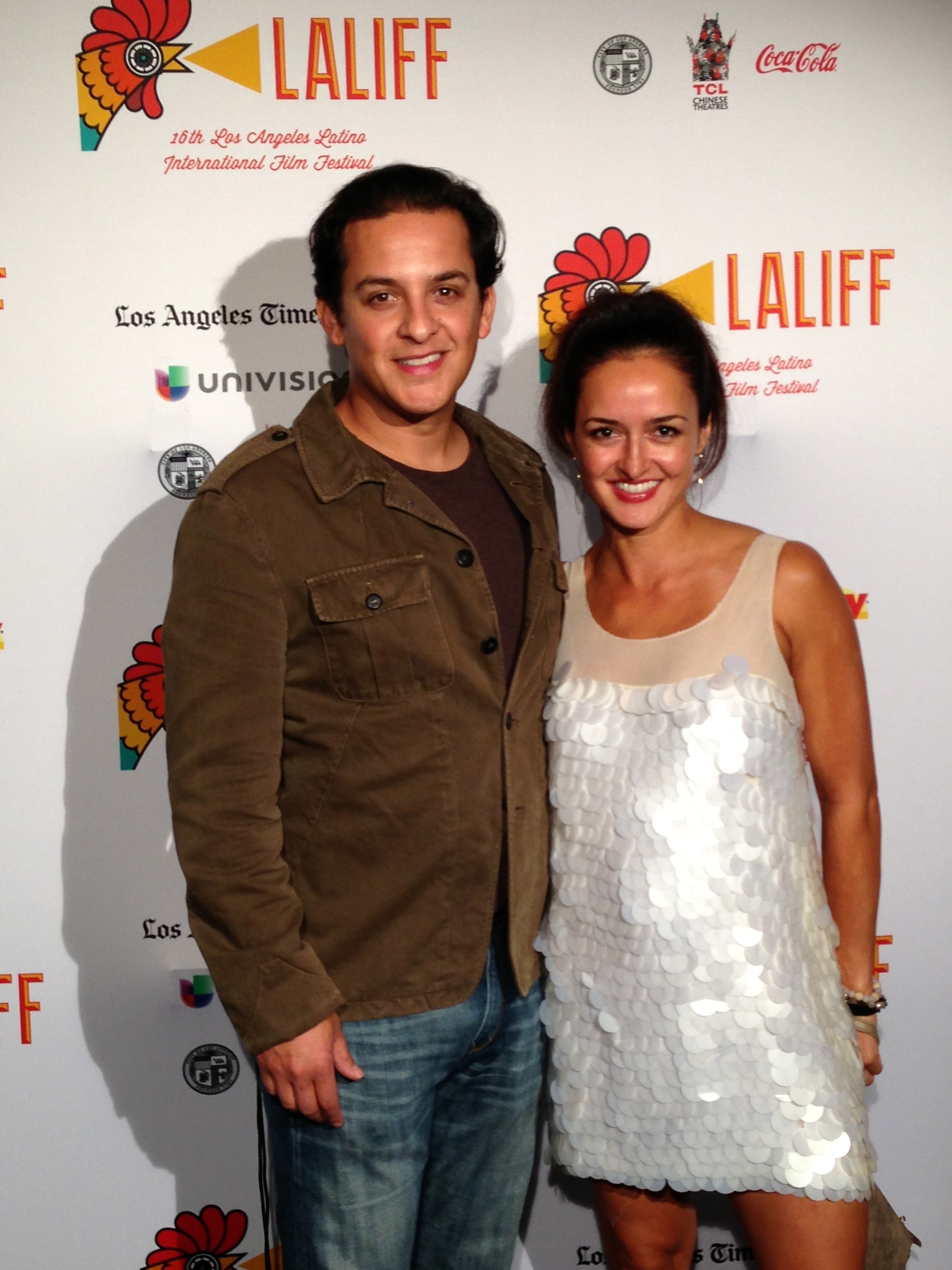 LALIFF Closing Night Award Ceremony Estella Perez with Director Steve Acevedo
