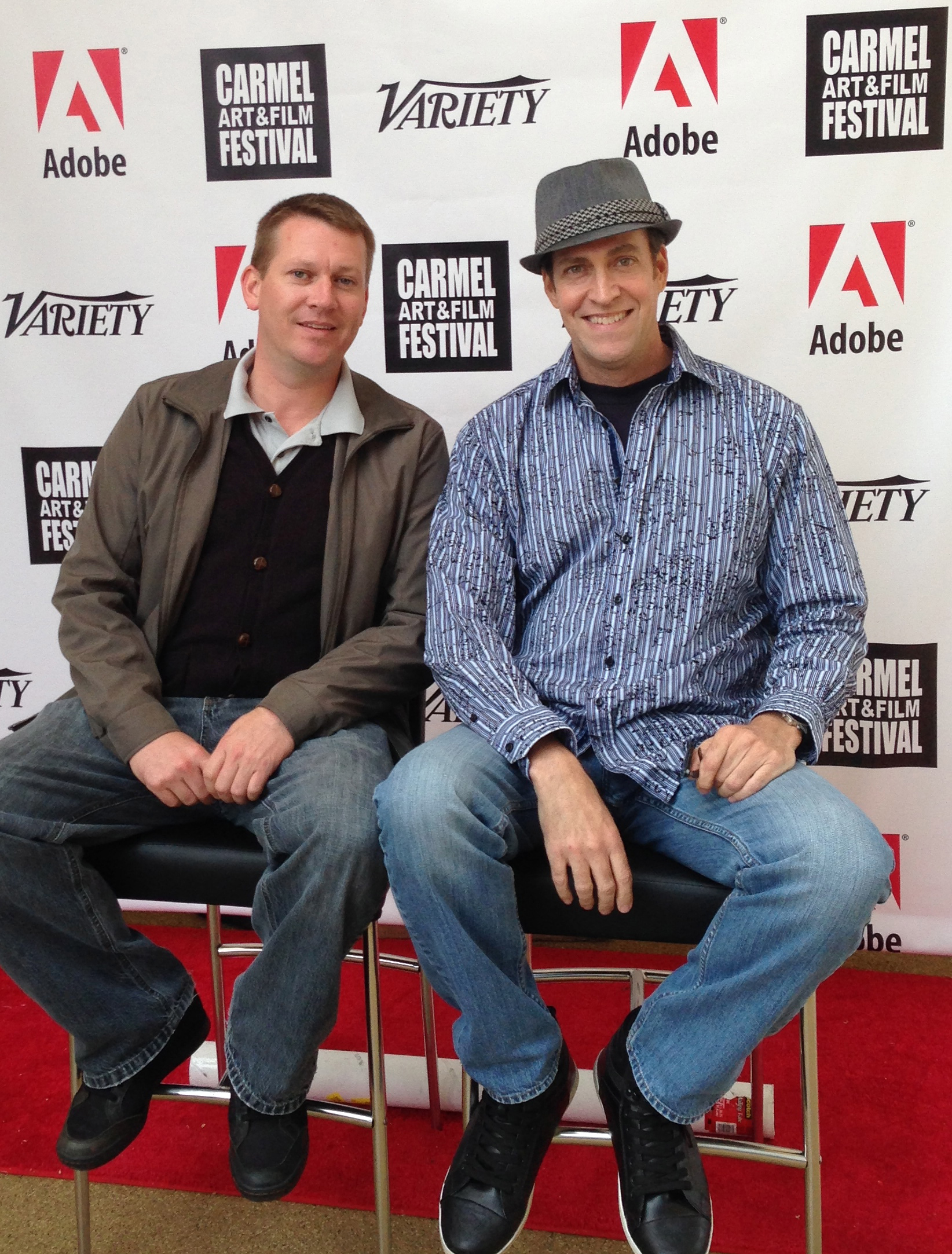 Paul Nobrega (right) and Peter Hermes (left) At The Carmel Film Festival for a screening of 