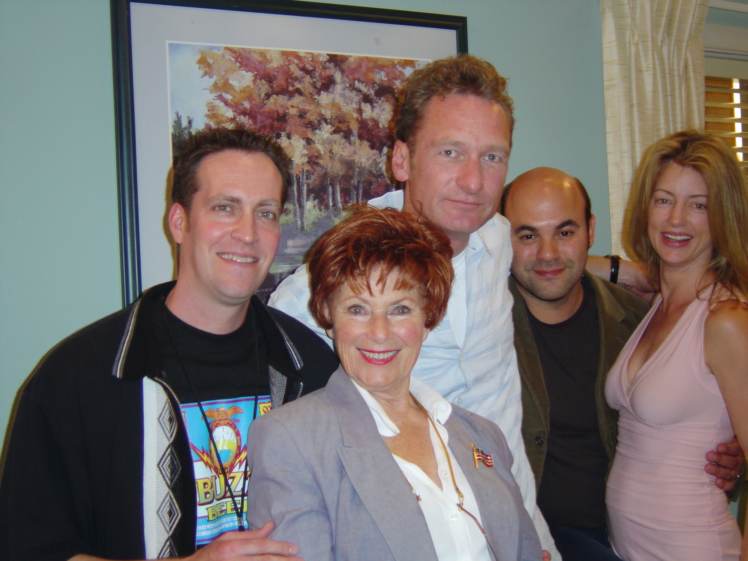 The very last day of filming on the final episode of The Drew Carey Show. L to R: Me, Marion Ross, Ryan Stiles, Ian Gomez, and Cynthia Watros. Really terrific group of folks.