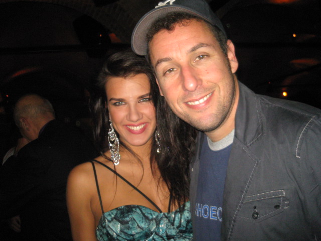 Natalia Guslistaya and Adam Sandler at the Premier of You Dont Mess with the Zohan