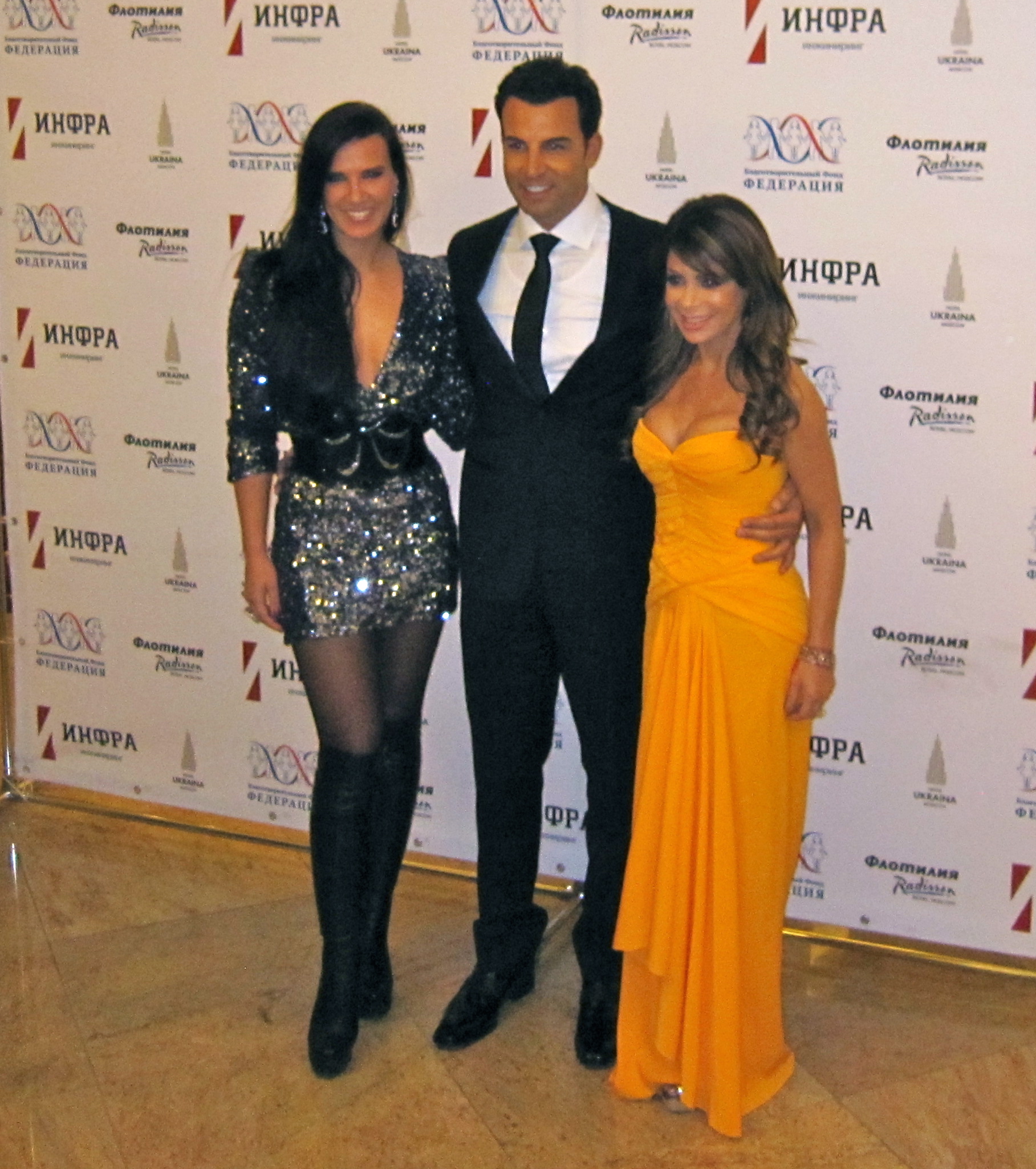 Natalie Burn and Paula Abdul at the charity ball