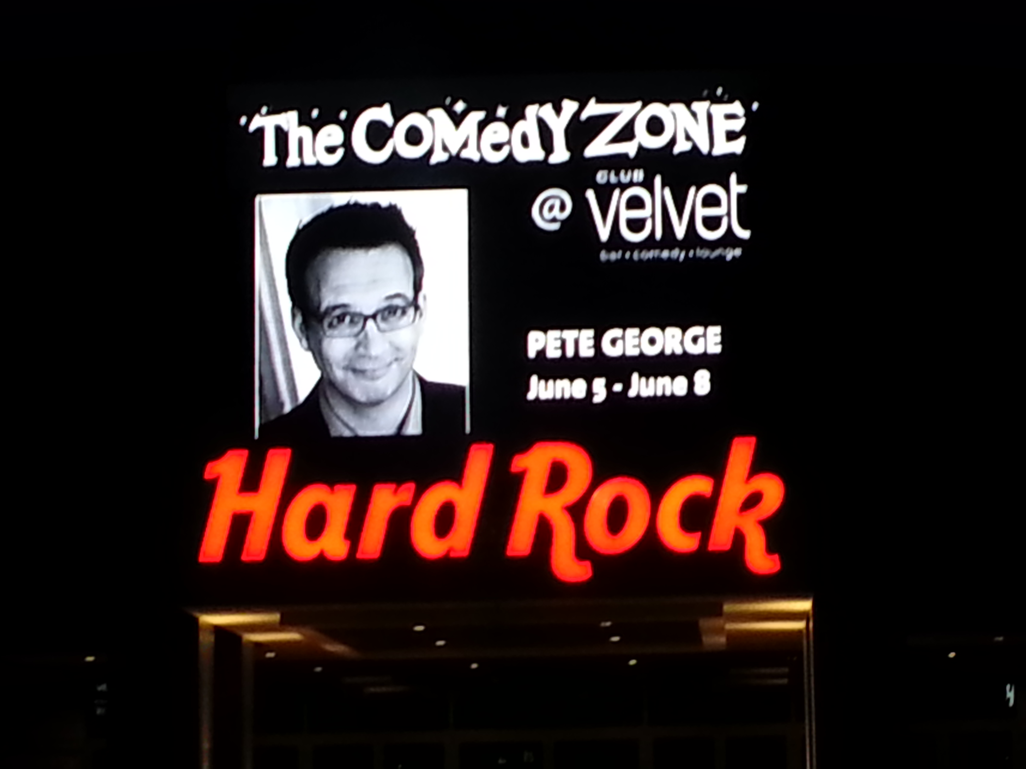 Pete George Headlining The Hard Rock Casino in Cleveland.