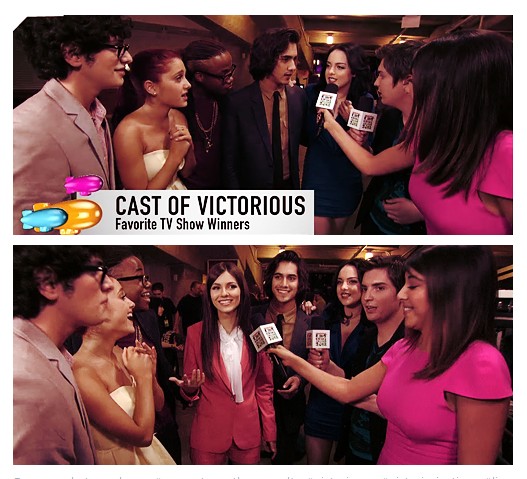 Cast of Victorious:Winners of the KCA's Favorite TV Show.