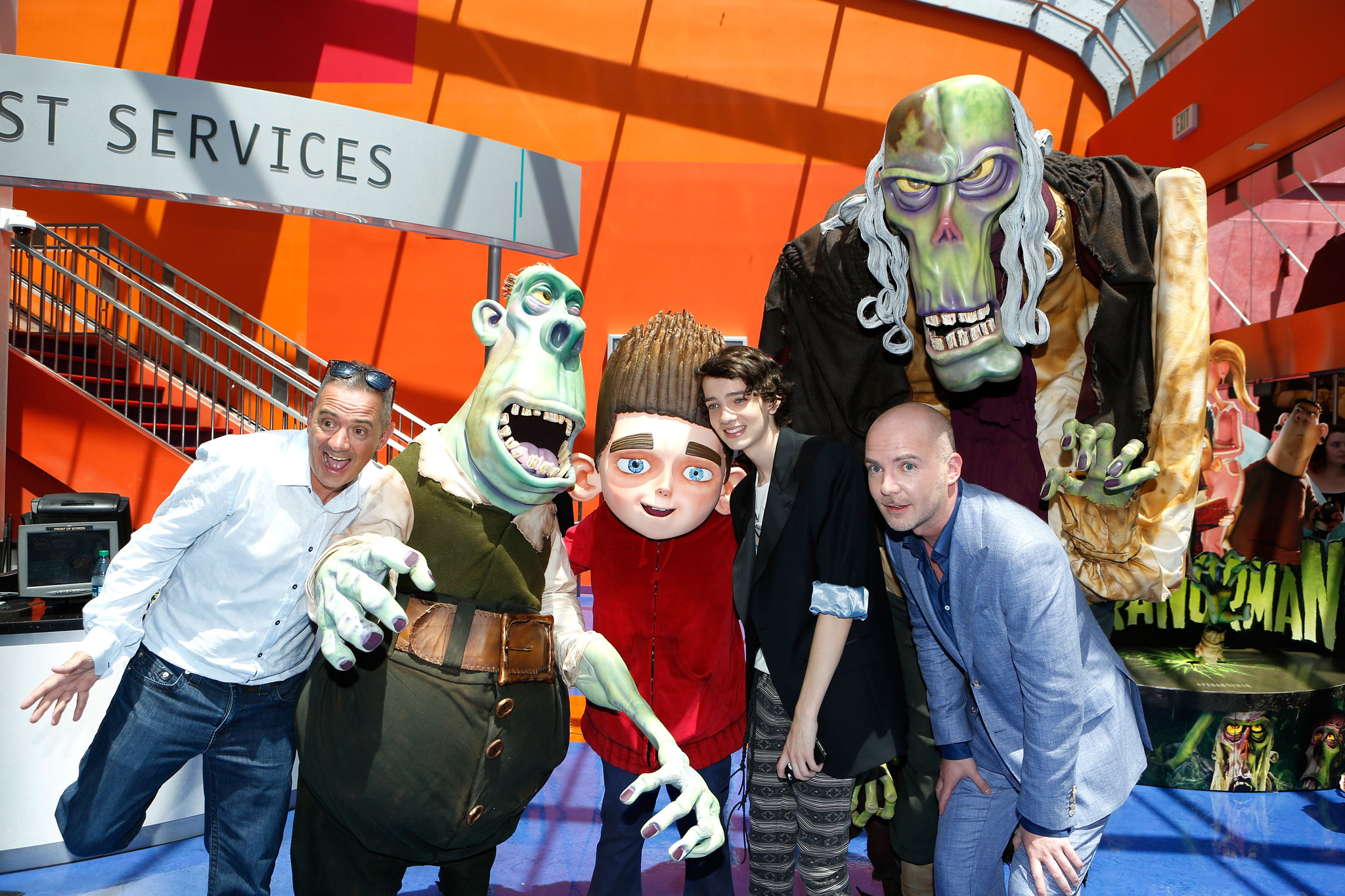 Sam Fell, Kodi Smit-McPhee and Chris Butler at event of Paranormanas (2012)