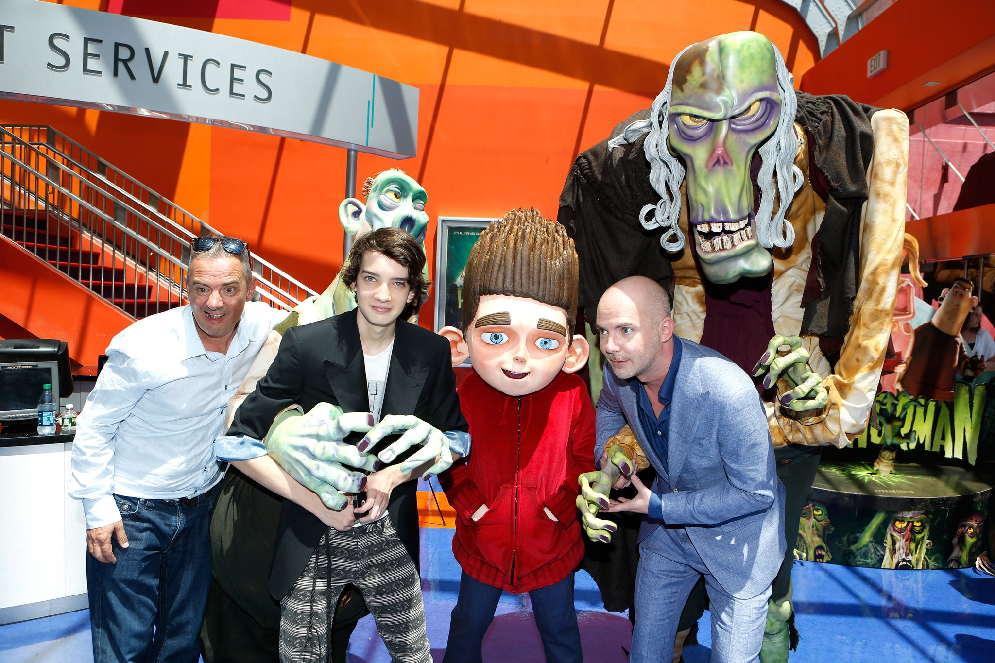 Sam Fell, Kodi Smit-McPhee and Chris Butler at event of Paranormanas (2012)