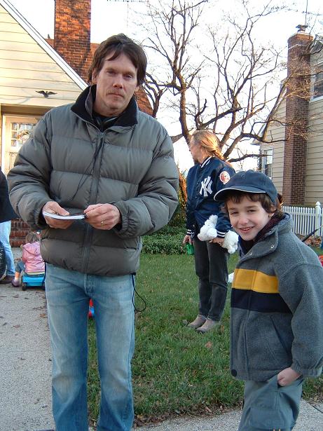 Michael & Kevin Bacon on location for Loverboy 2005.