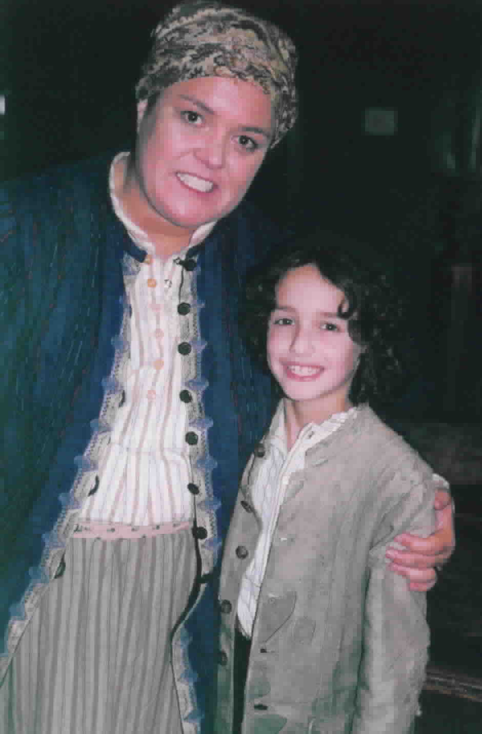 Michael and Rosie ODonnell back stage at Broadways Fiddler On The Roof