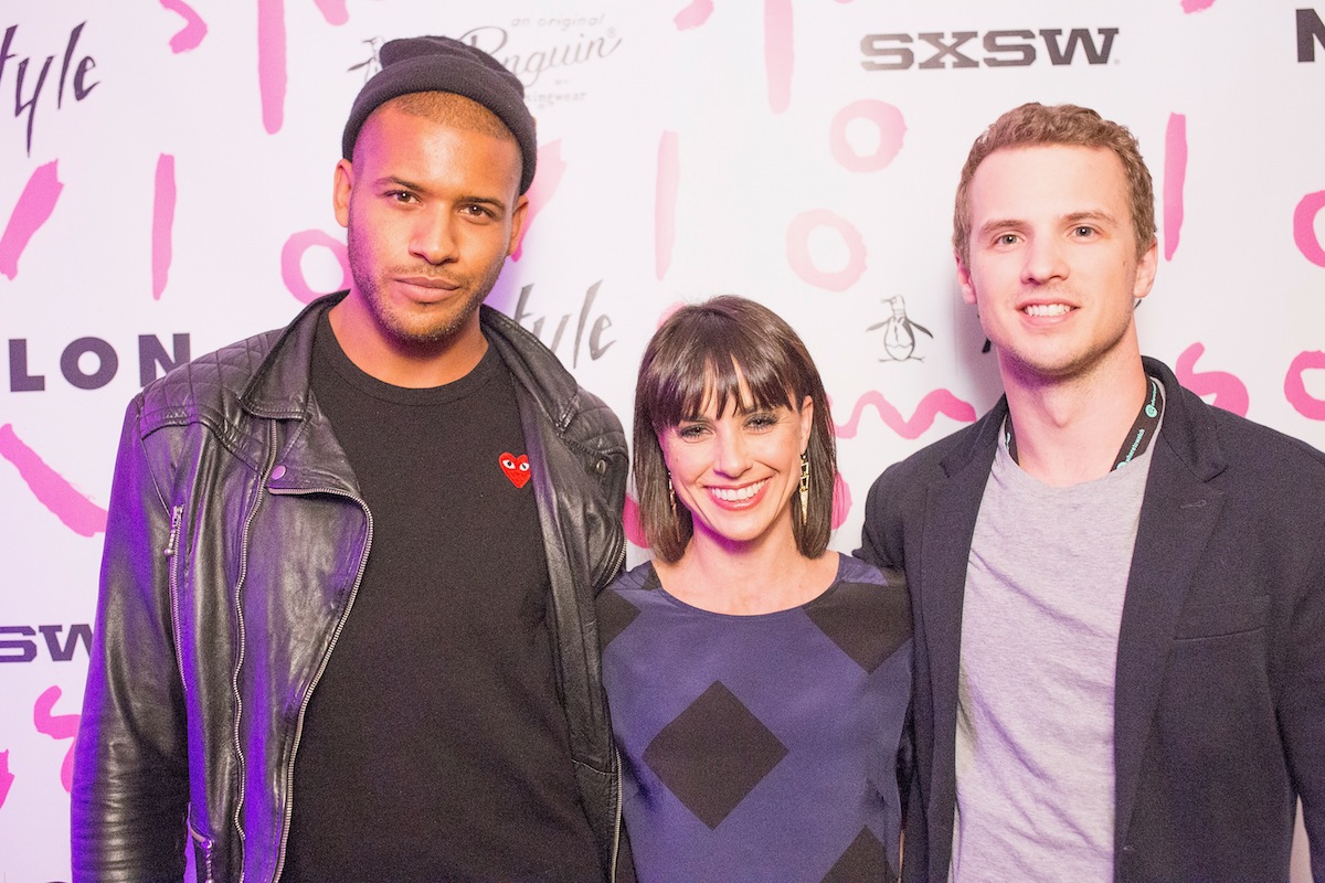 Jeffrey Bowyer-Chapman, Constance Zimmer and Freddie Stroma attend event of Nylon Magazine