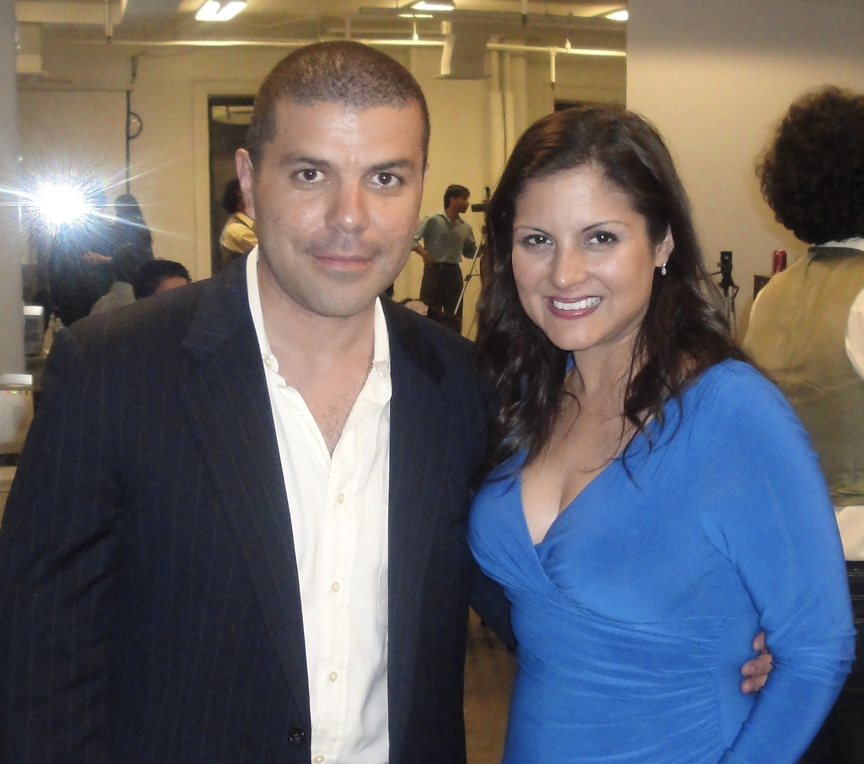 With Andrea Romero from Telemundo