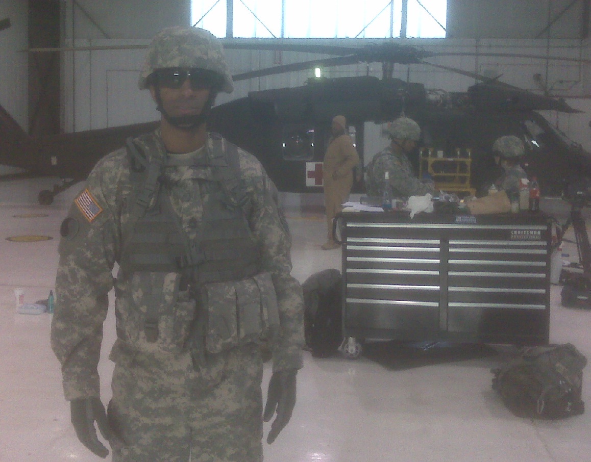 On set of a ARMY National Guard Commercial