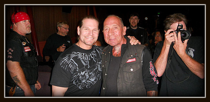 Brian Graham and Sonny Barger at the World Premiere of 