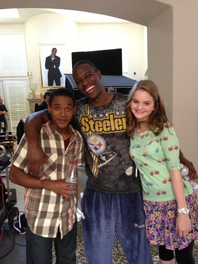 Octavius J Johnson-Kwame Patterson-Kerris Dorsey-on set of Ray Donovan