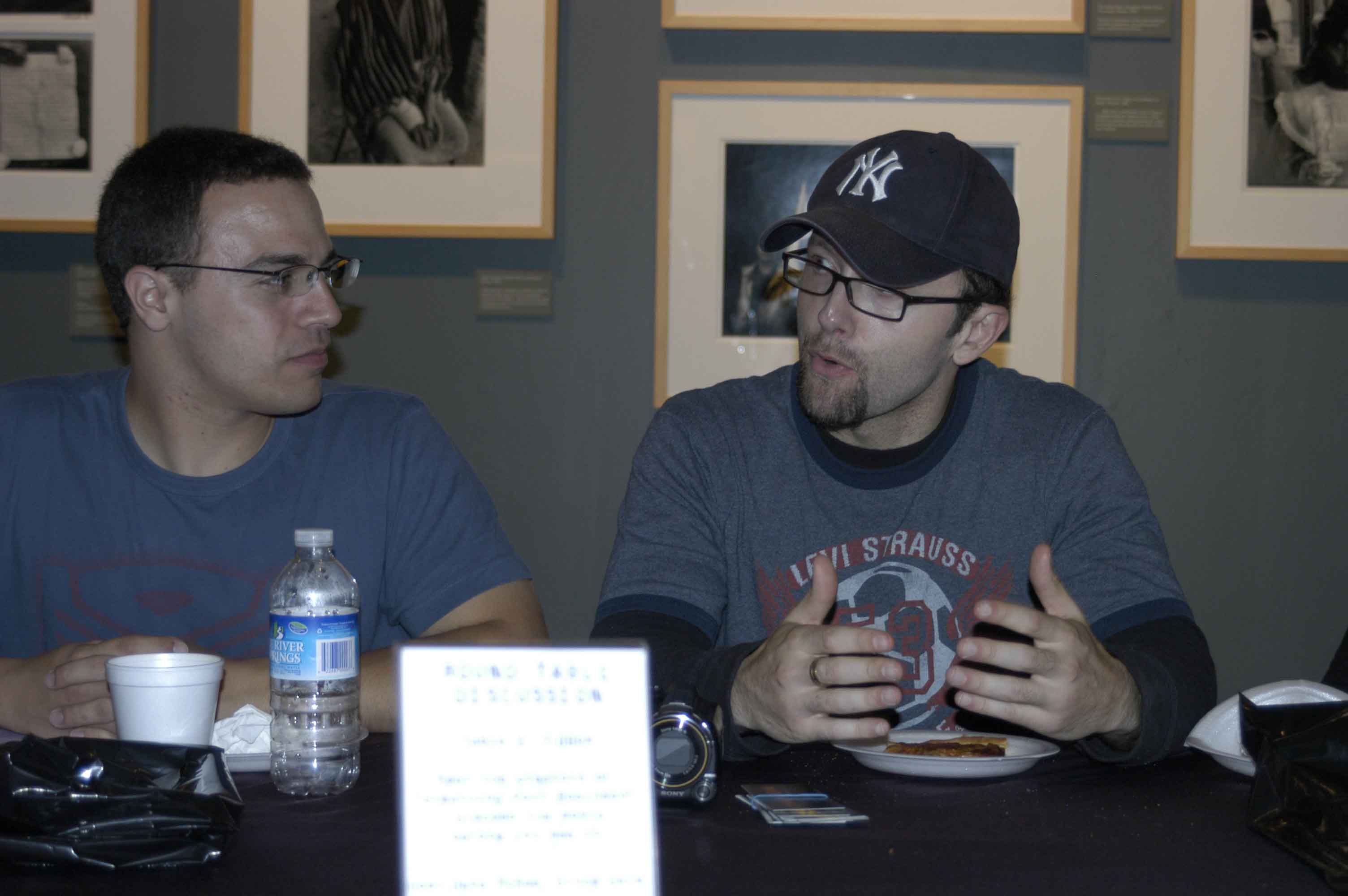 Bruce Dale and Dave McRae at a screening of Breathing Port Robinson