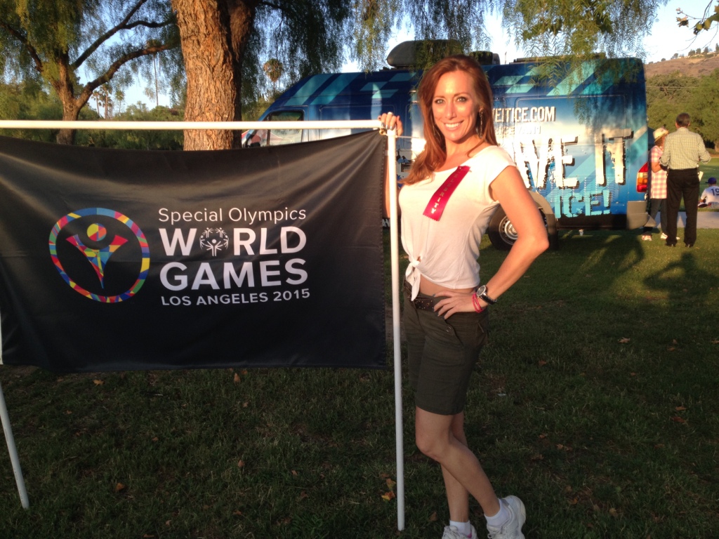 Celebrity Volunteer at the Special Olympics World Games Los Angeles 2015