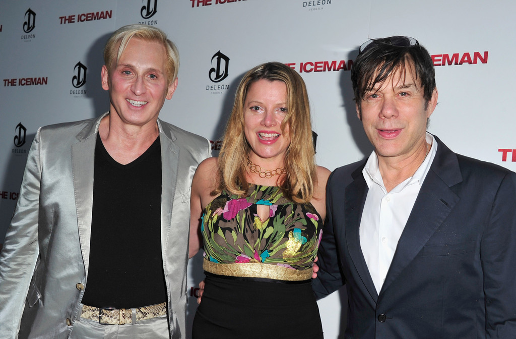 (L-R) Designer David Meister and producers Heidi Jo Markel and Alan Siegel attend the premiere of Millennium Entertainment's 