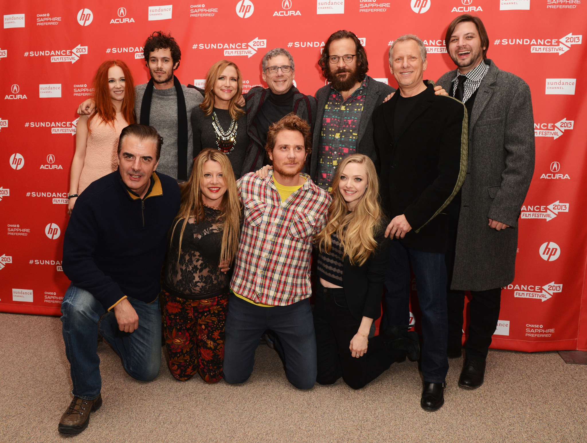 Adam Brody, Brian Gattas, Heidi Jo Markel, Chris Noth, Peter Sarsgaard, Juno Temple, Amanda Seyfried and Laura Rister at event of Gili gerkle (2013)