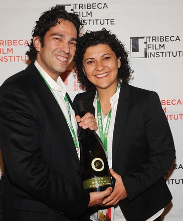 Directors George Reyes (L) and Claudia Lopez attend the TFI Awards Ceremony during the 2009 Tribeca Film Festival at City Winery in New York City.