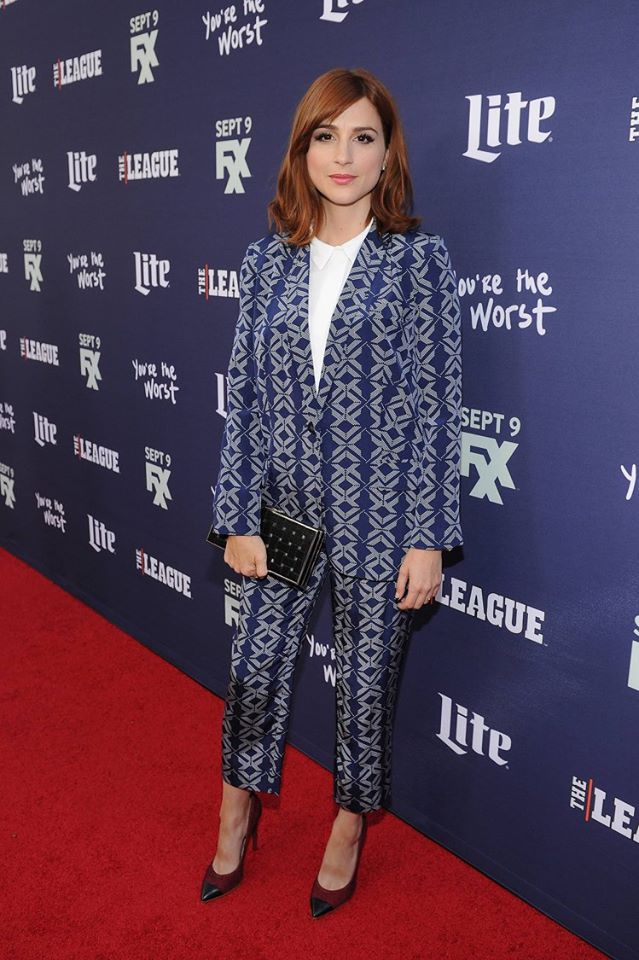 Aya Cash attends the premiere event for The League and You're the Worst