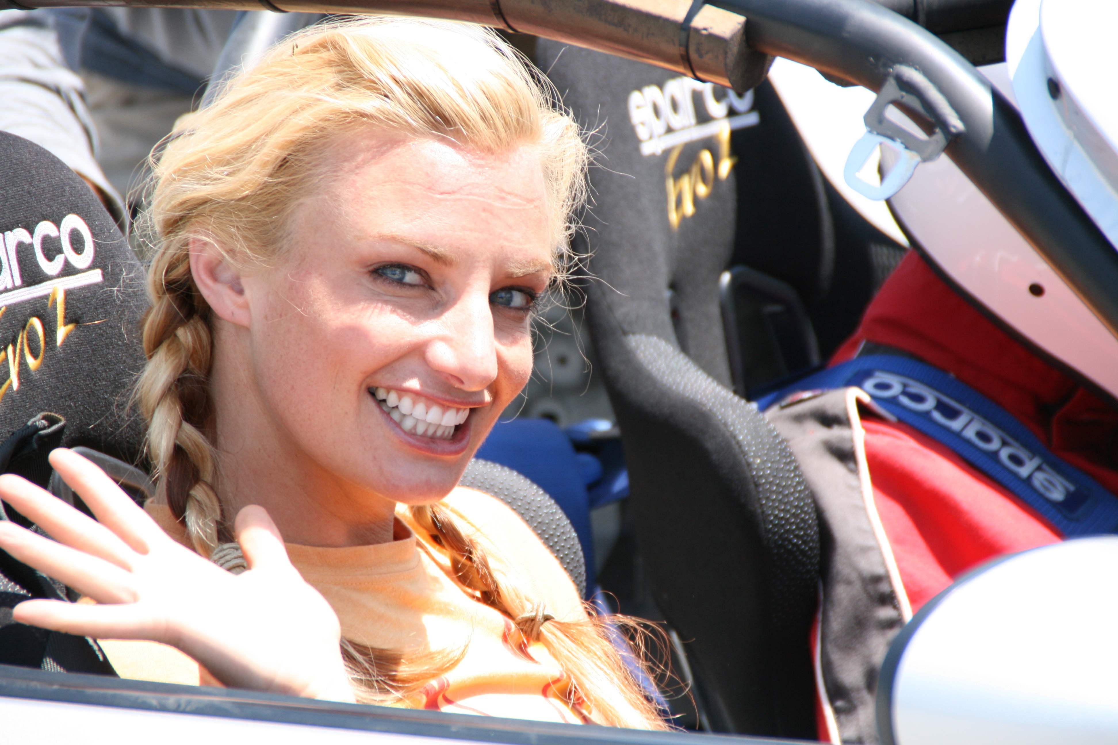 Mieke Buchan, on location for Destination. Skip Barber Driving School. USA 2008