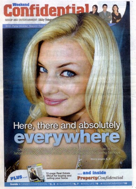 Weekend Telegraph, Australia. Cover of Entertainment News section, Weekend Confidential. 2003