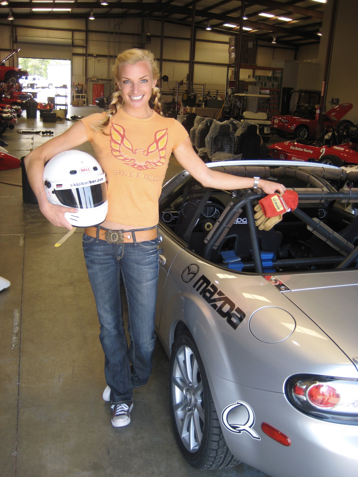 Destination host, Mieke Buchan, on location. Skip Barber Racing School. East coast US. 2008