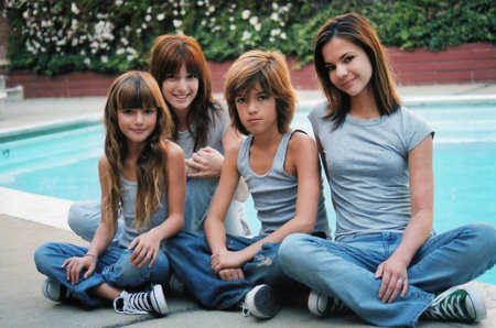 With sisters Dani and Kaili Thorne and brother Remy Thorne