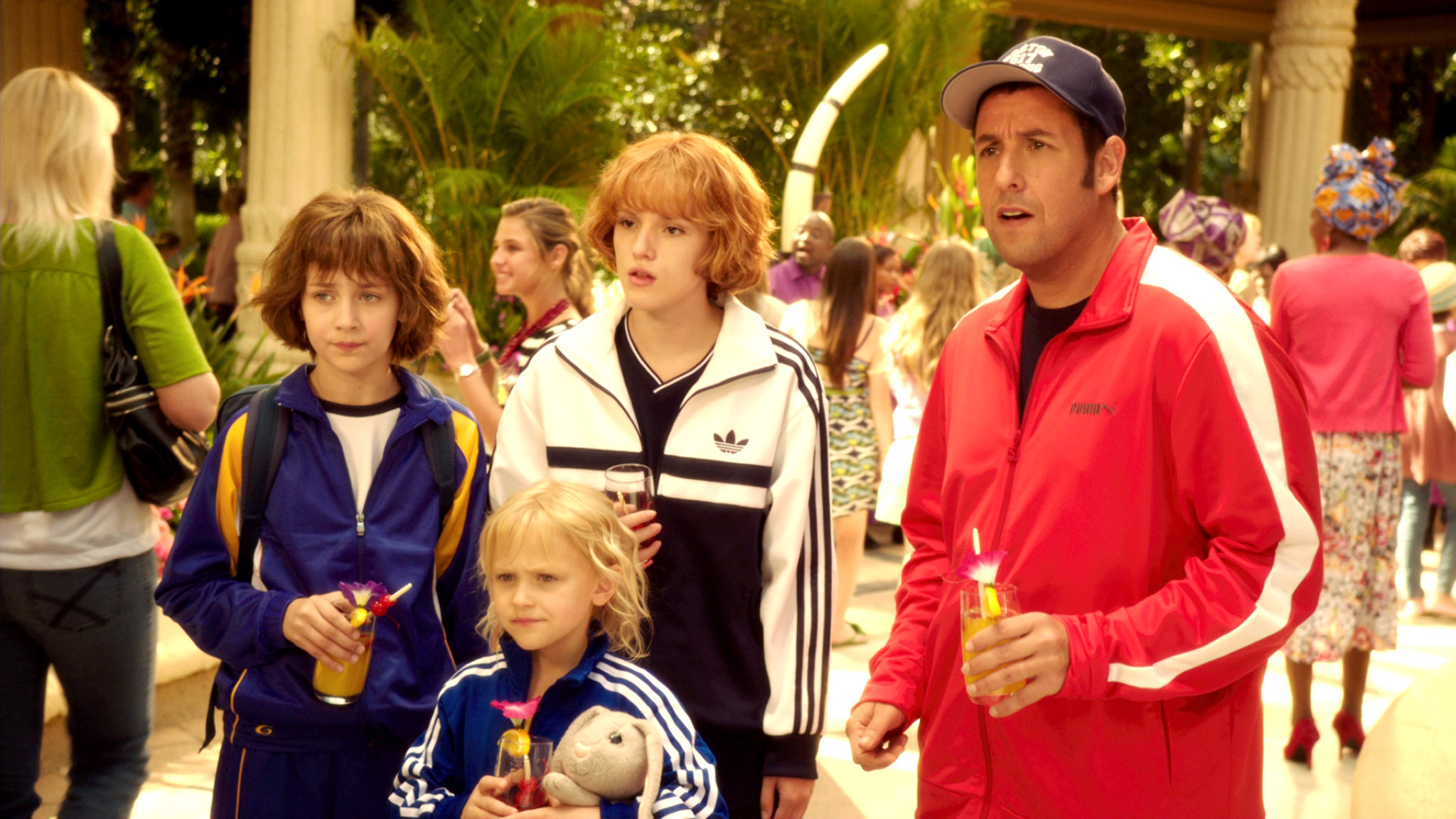 Still of Adam Sandler, Bella Thorne, Emma Fuhrmann and Alyvia Alyn Lind in Kartu ne savo noru (2014)