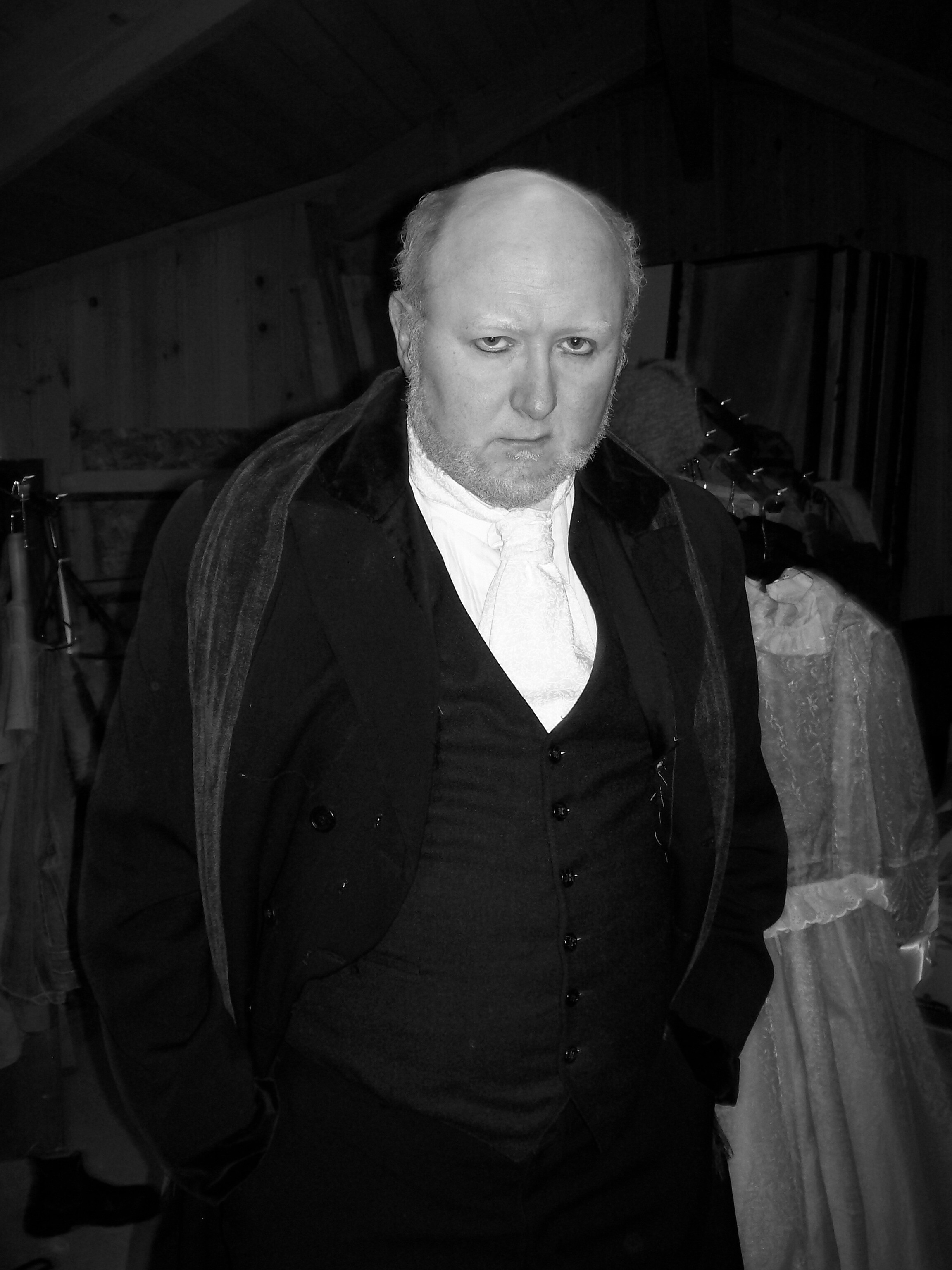 Steve O'Connell as Ebenezer Scrooge in New Curtain's production of A Christmas Carol