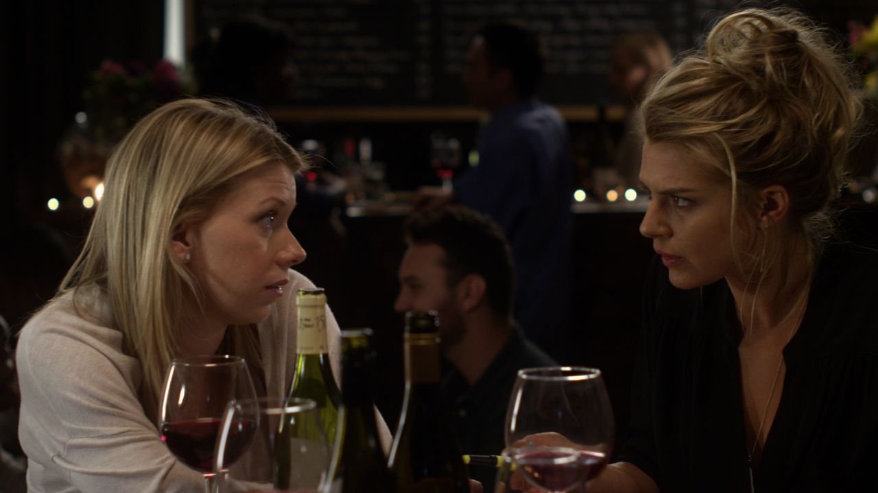 Still of Mary Elizabeth Ellis and Eliza Coupe in The Last Time You Had Fun (2014)