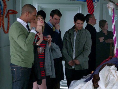 Still of Damon Wayans Jr., Adam Pally and Eliza Coupe in Happy Endings (2011)