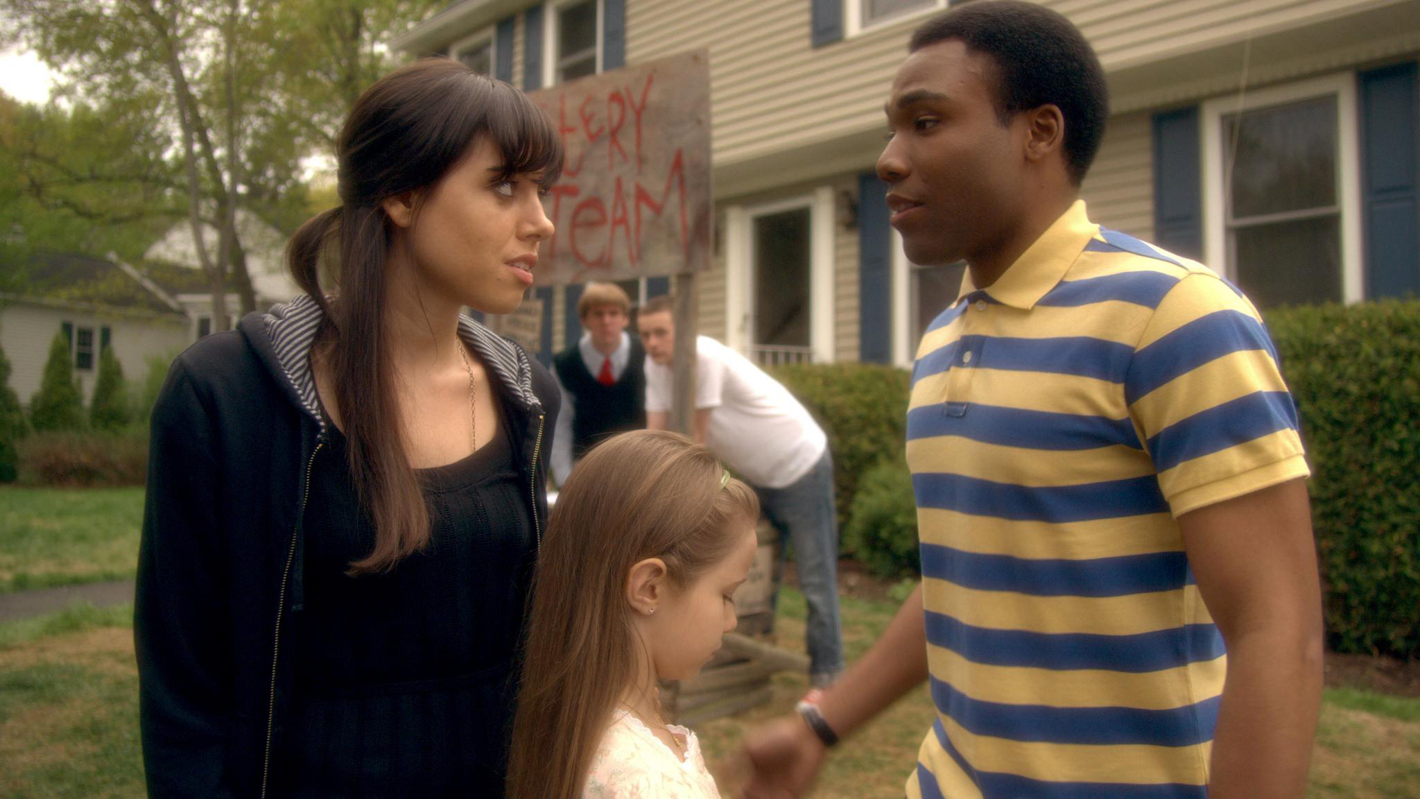 Still of Aubrey Plaza and Donald Glover in Mystery Team (2009)