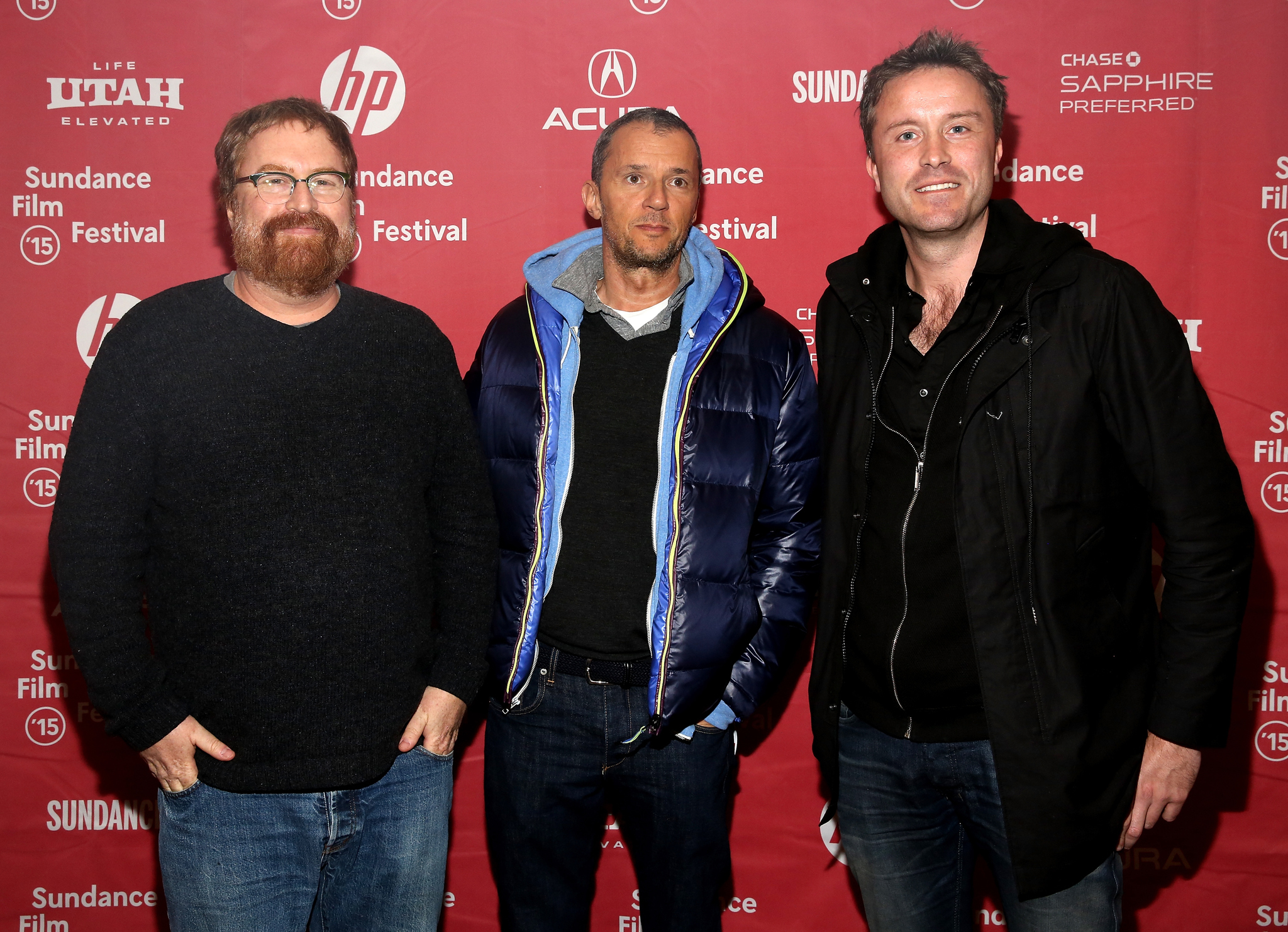 John Battsek, R.J. Cutler and Stevan Riley at event of Listen to Me Marlon (2015)