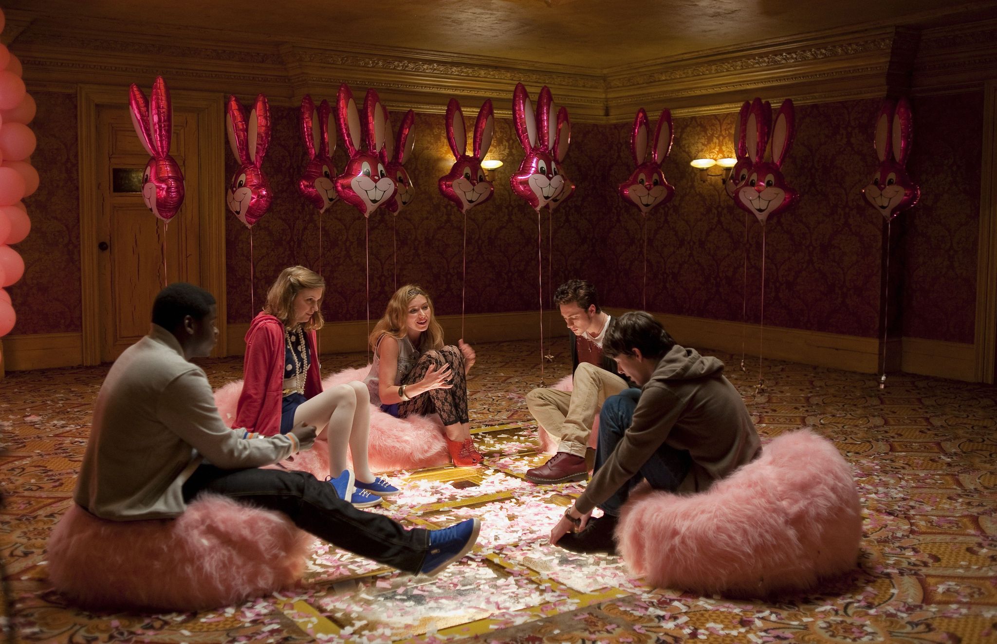 Still of Matthew Beard, Imogen Poots, Daniel Kaluuya and Hannah Murray in Chatroom (2010)