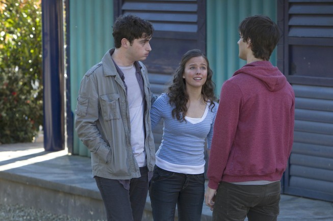 Still of Allison Miller, Sam Parsonson and Landon Liboiron in Terra Nova (2011)