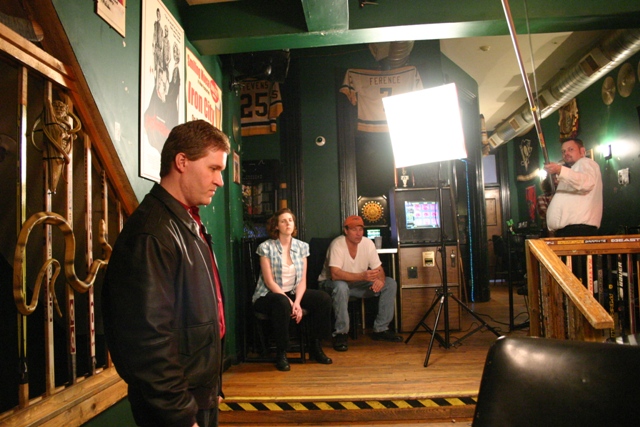 Behind-the-scenes shot of David Dietz as 