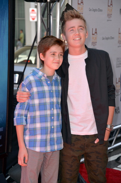 Actors Preston Bailey and Brennan Bailey arrive at the World Premier of Earth to Echo during the 2014 Los Angeles Film Festival. Premiere House June 14, 2014 Los Angeles, California