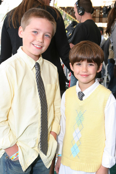 Actors Brennan Bailey and Preston Bailey arrive at the premiere of 
