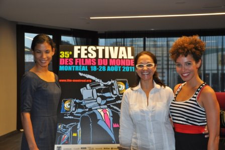 Arlette Torres, Margarita Cadenas and Danay García attend the 