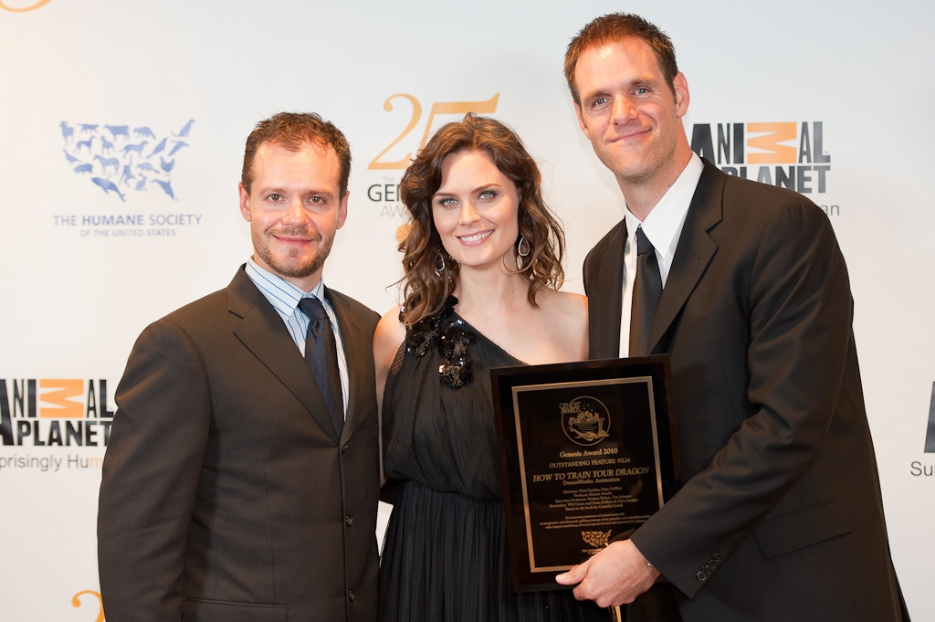 Gabe Hordos, Emily Deschanel, Simon Otto - Genesis Awards 2011