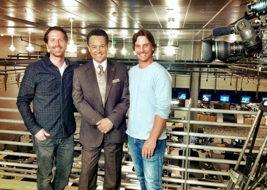 (L-R): Johnny Scalco, George Pennacchio and Doug Maguire at ABC7 News Studio for The Hollywood Wrap.