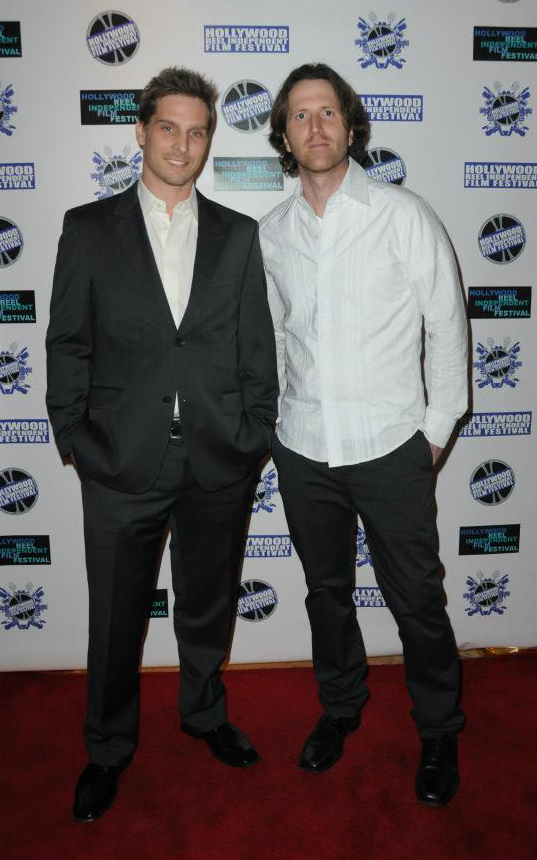 Doug Maguire (L) and Johnny Scalco (R) on the red carpet at the 2012 Hollywood Reel Independent Film Festival.